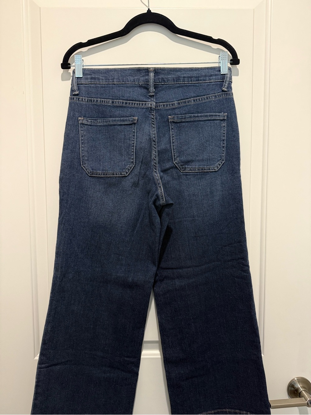 Time And Tru Dark Wash High Rise Wide Leg Cropped Jeans - Picture 9 of 10
